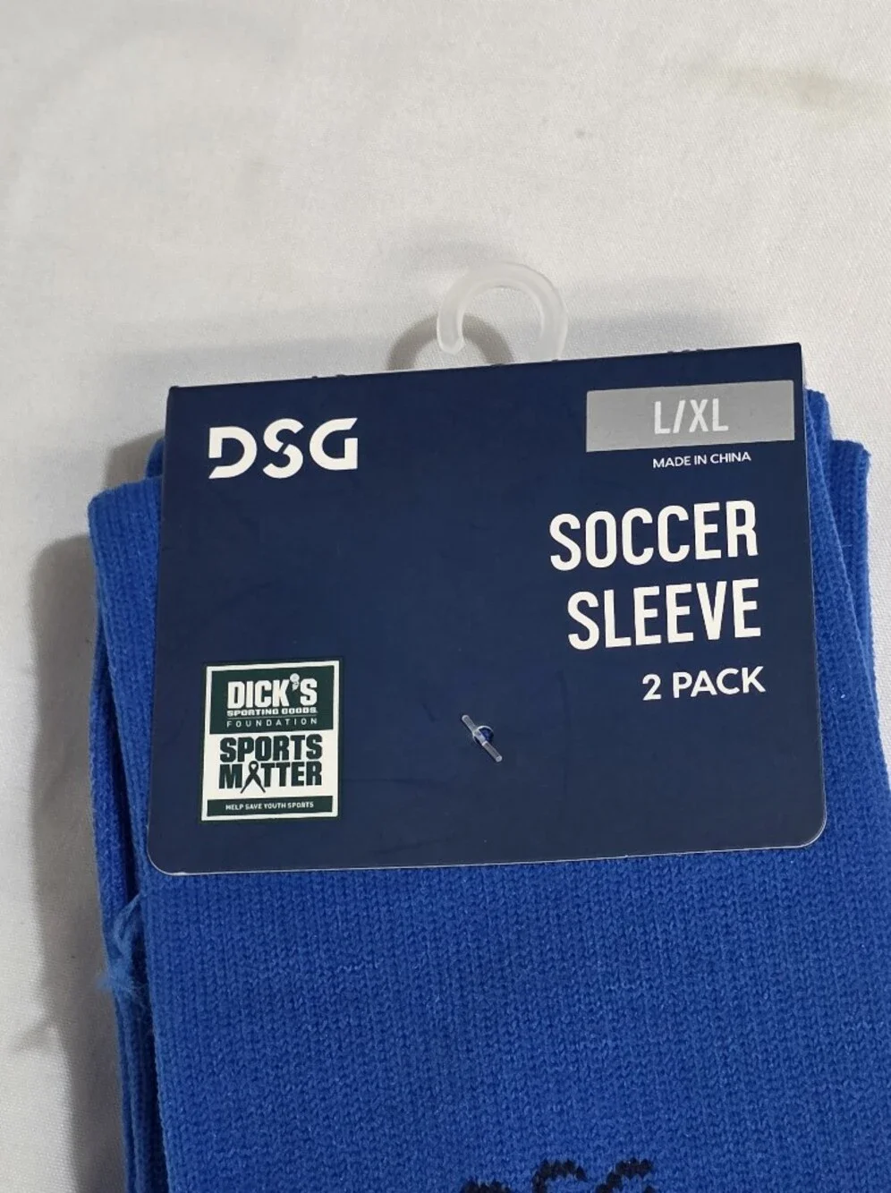 DSG Adult Unisex Royal Blue Soccer Leg Sleeve 2-Pack (2 Pair) L/XL